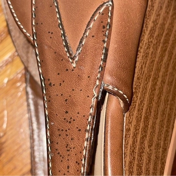 Adagio | Zella Whisky Brown Vegan Leather Wedges | Size 7.5 - Picture 11 of 12